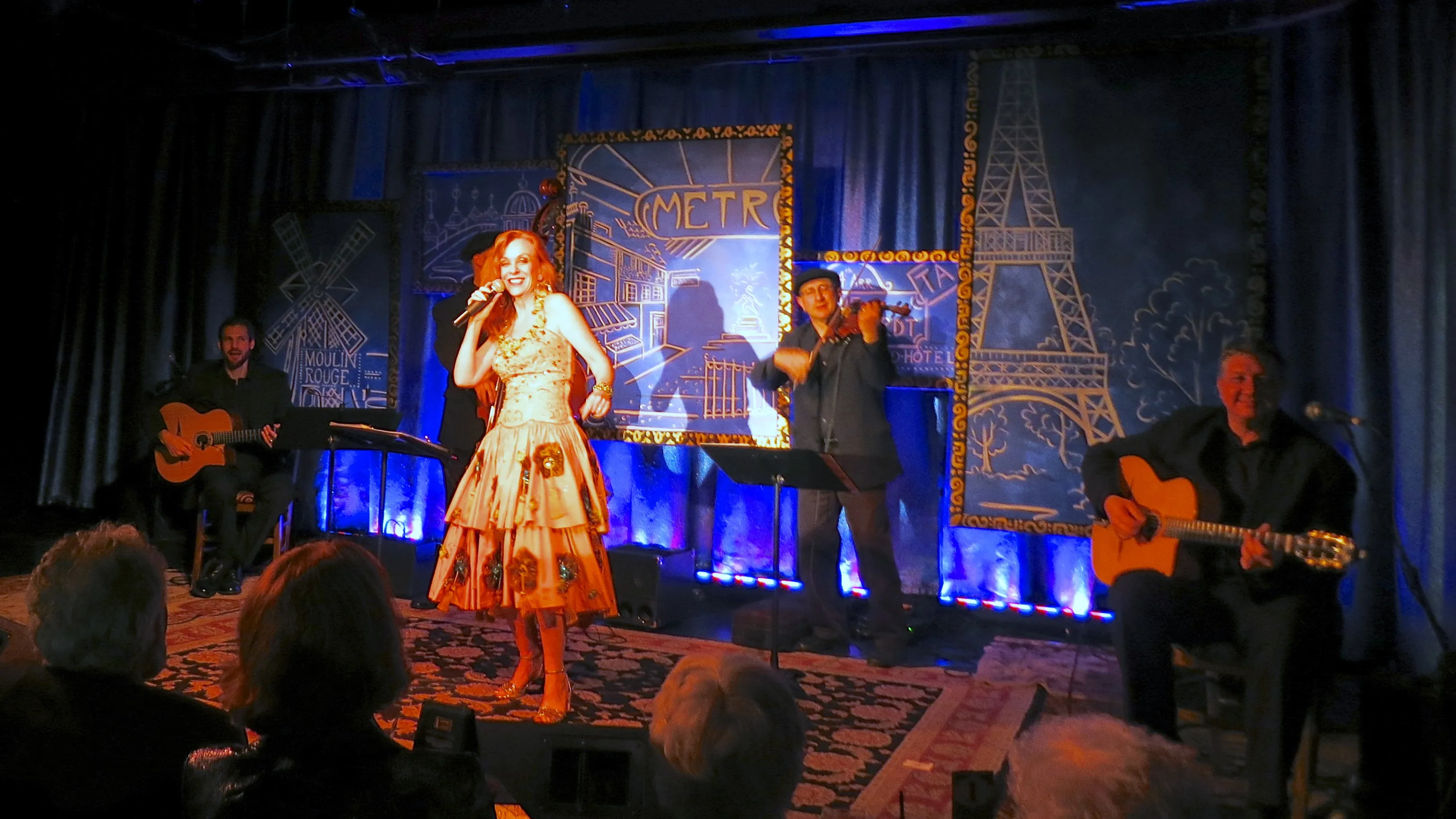 Gypsy Swing Revue onstage with Lannie Garret